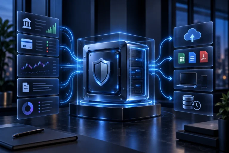 Secure financial and trading data with controlled access, backup, export and user ownership.