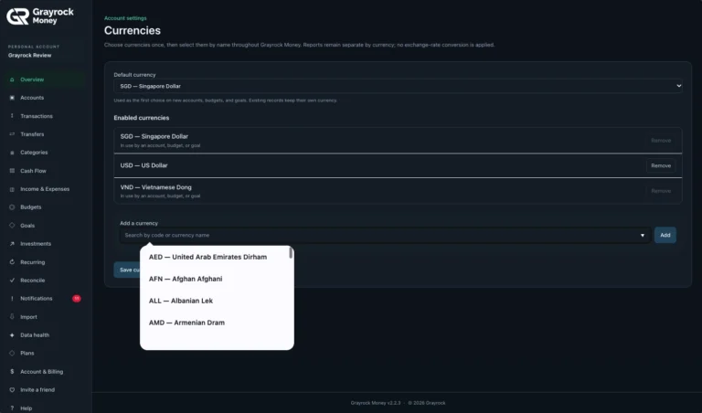 Find a Currency by Code or Name