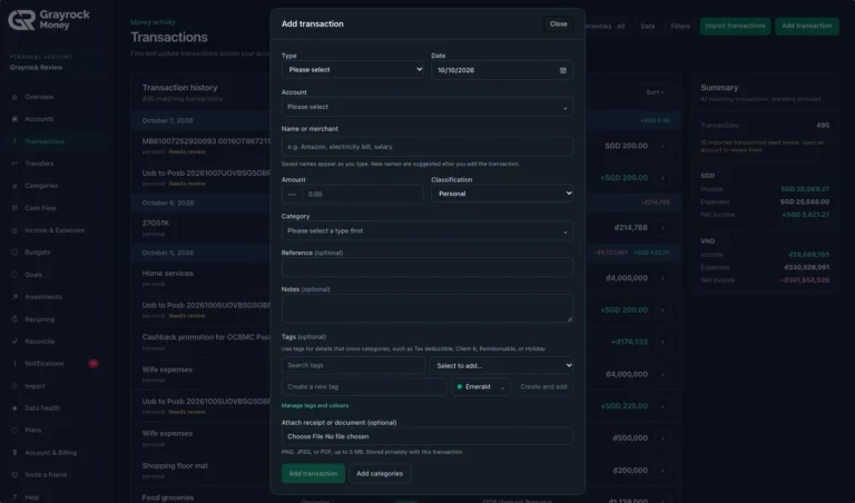 Add a Transaction