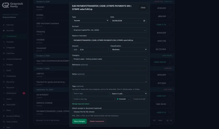 Edit a Transaction