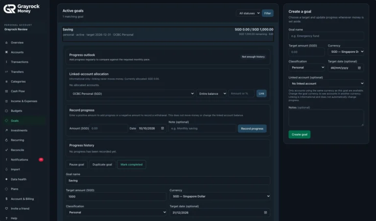 Record Goal Progress