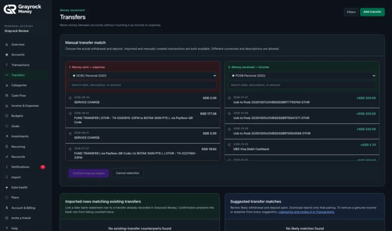 Match Transfer Transactions